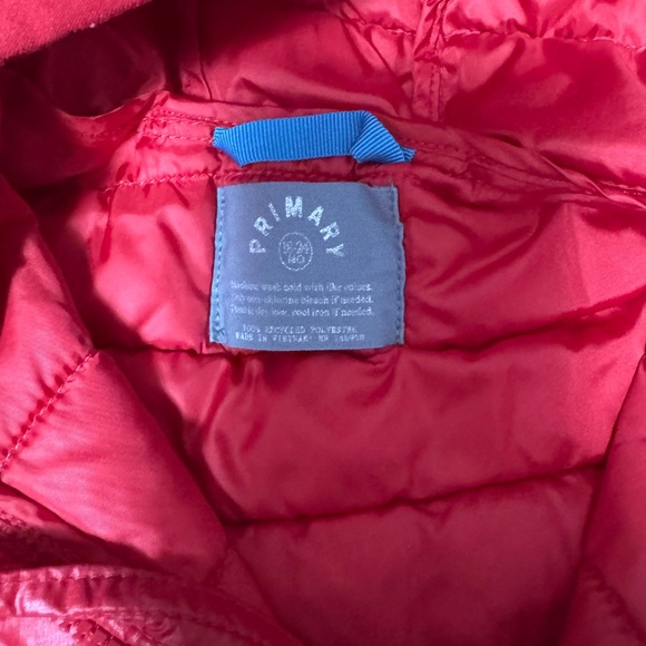 Primary Kids lightweight puffer jacket 18-24 months - Picture 3 of 3